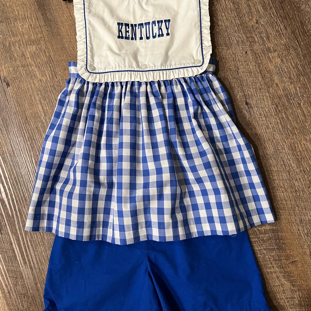 Little girl’s University of Kentucky sundress with bloomers.